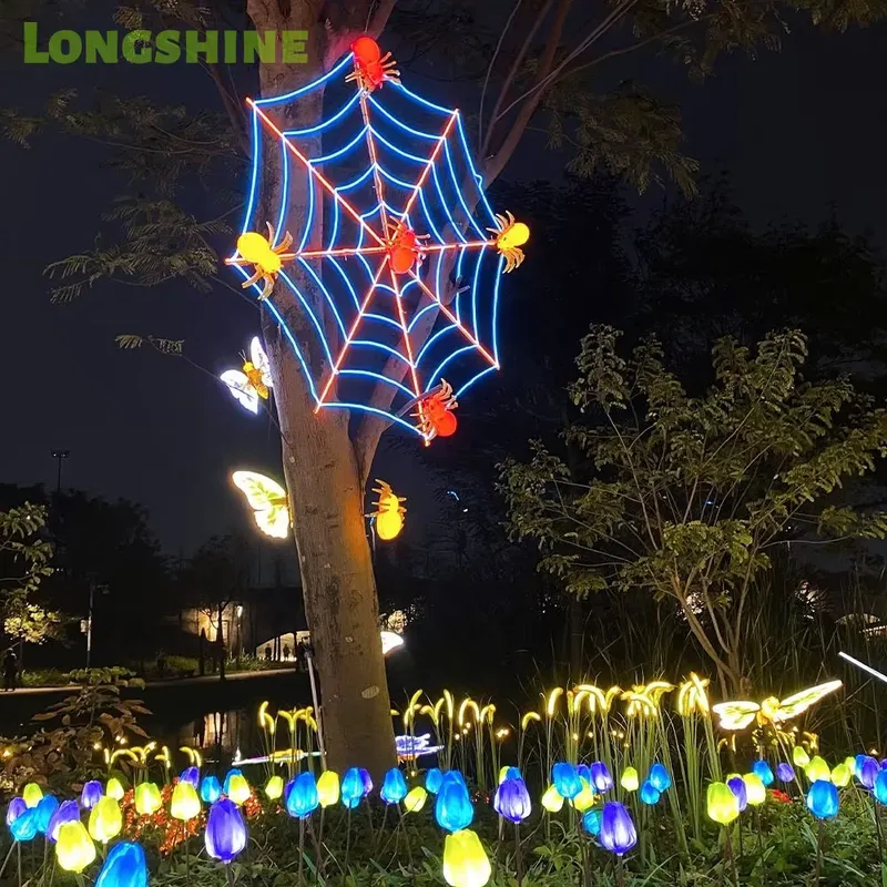 Outdoor Lighting Tree - Świąteczne oświetlenie LED w kształcie pajęczyny