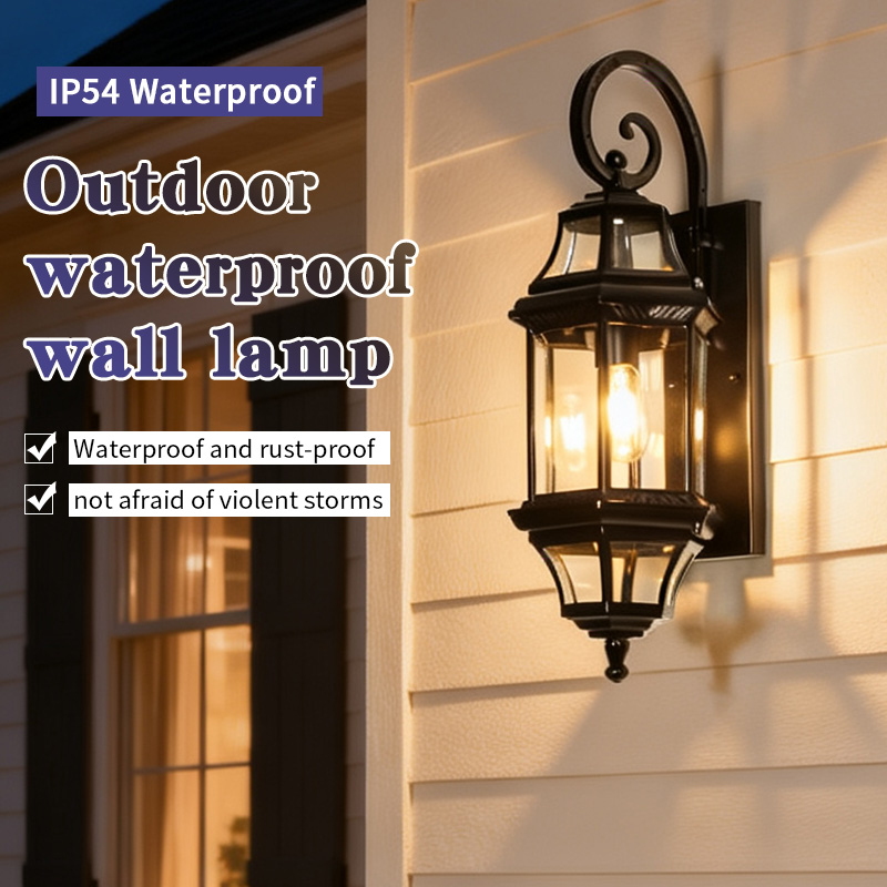 Outdoor Yard Lighting Fixtures - Wodoodporna lampa ścienna zewnętrzna IP54 w