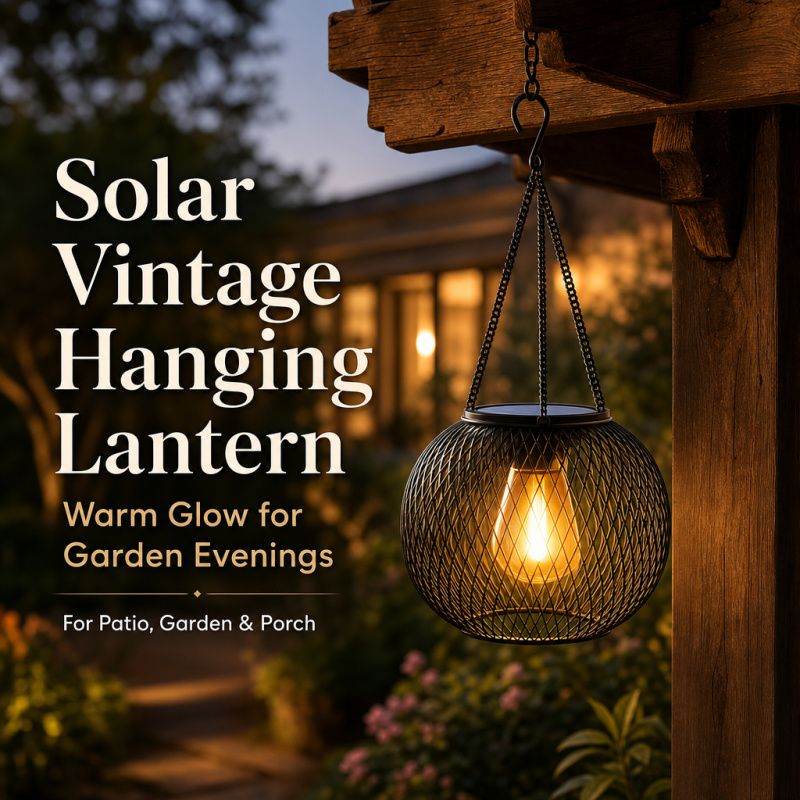 Outdoor Lighting Traditional - Solarna lampa podłogowa LED do zawieszenia,