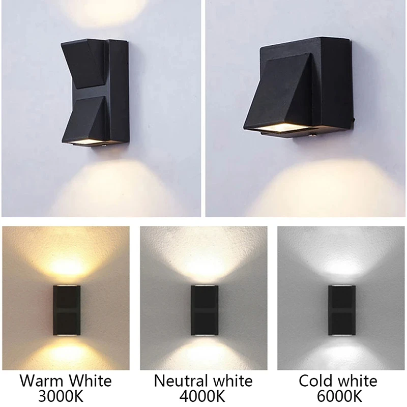 Outdoor Lighting With Outlet - Lampa ścienna LED IP65 Zewnętrzna Wodoodporna