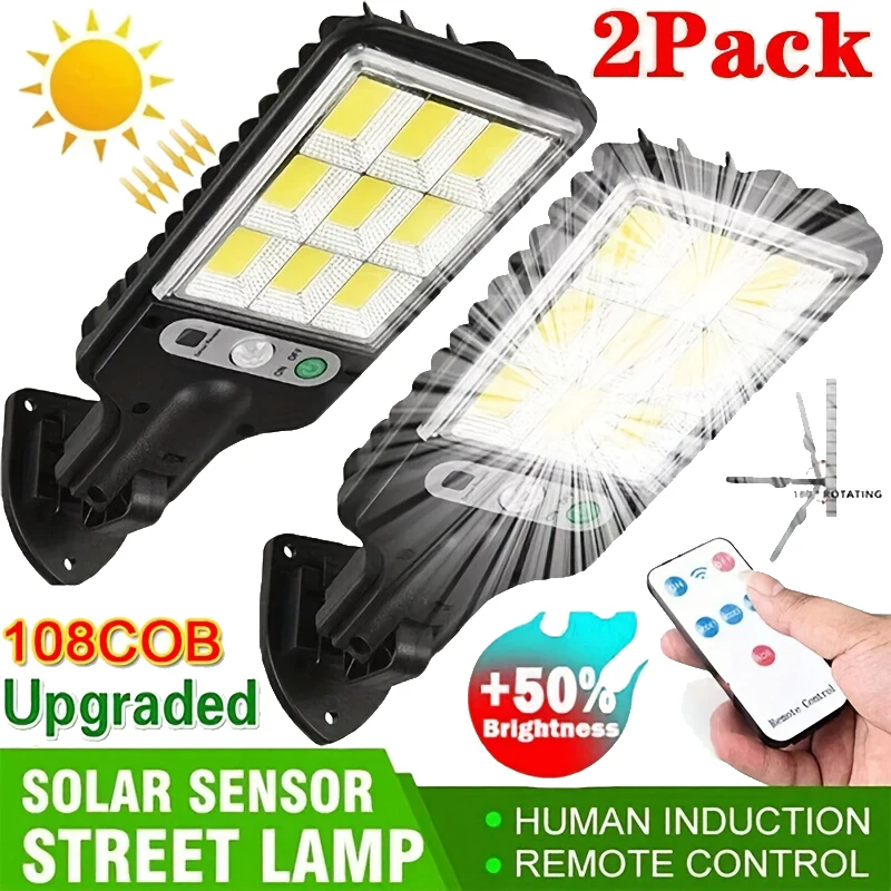 Outdoor Lighting With Outlet - Mocna solarna lampa LED zewnętrzna, ładowalna,