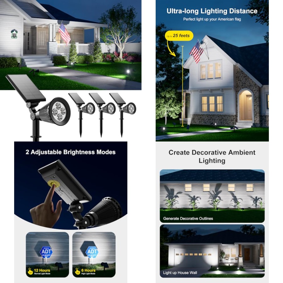 Outdoor Lighting Tree - Zewnętrzne wodoodporne reflektory solarne do drzew,