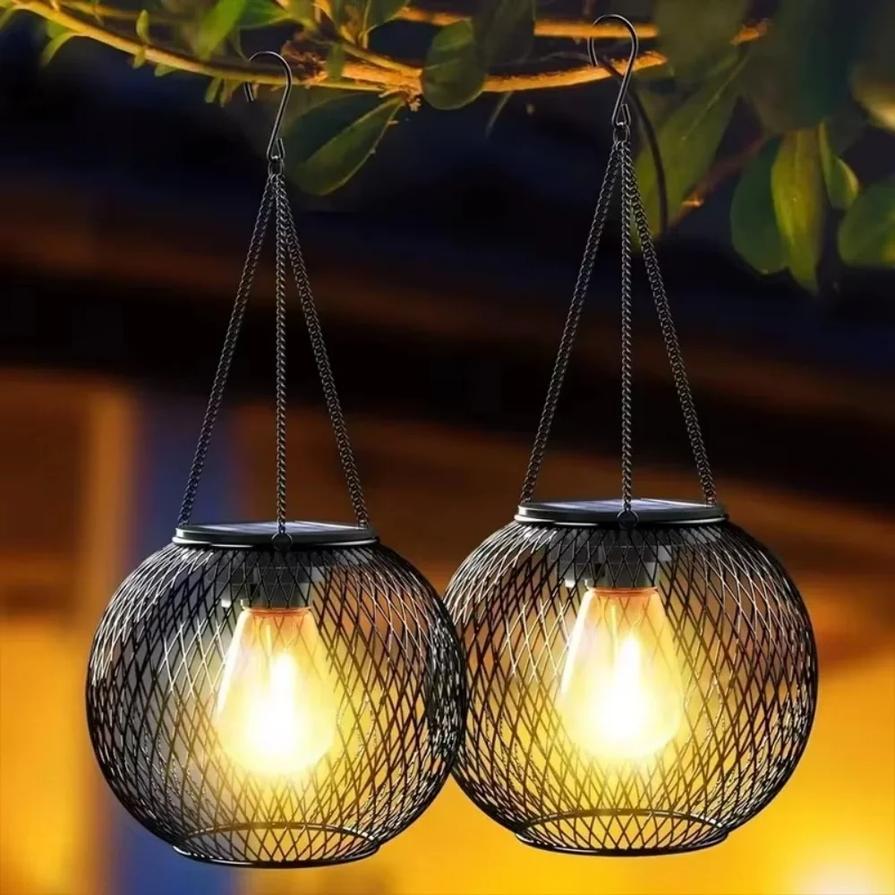 Outdoor Lighting Traditional - Lampion solarny z żelaza, kula, do