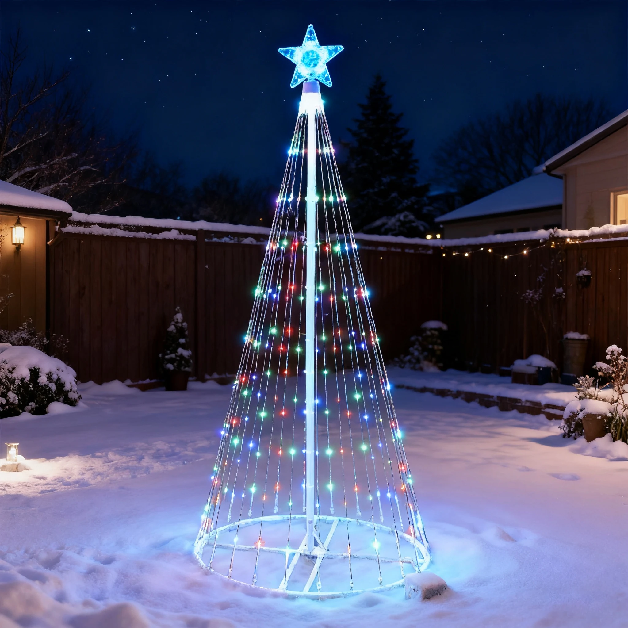 Lampki LED w kształcie wodospa – Outdoor Lighting Tree recenzja i cena