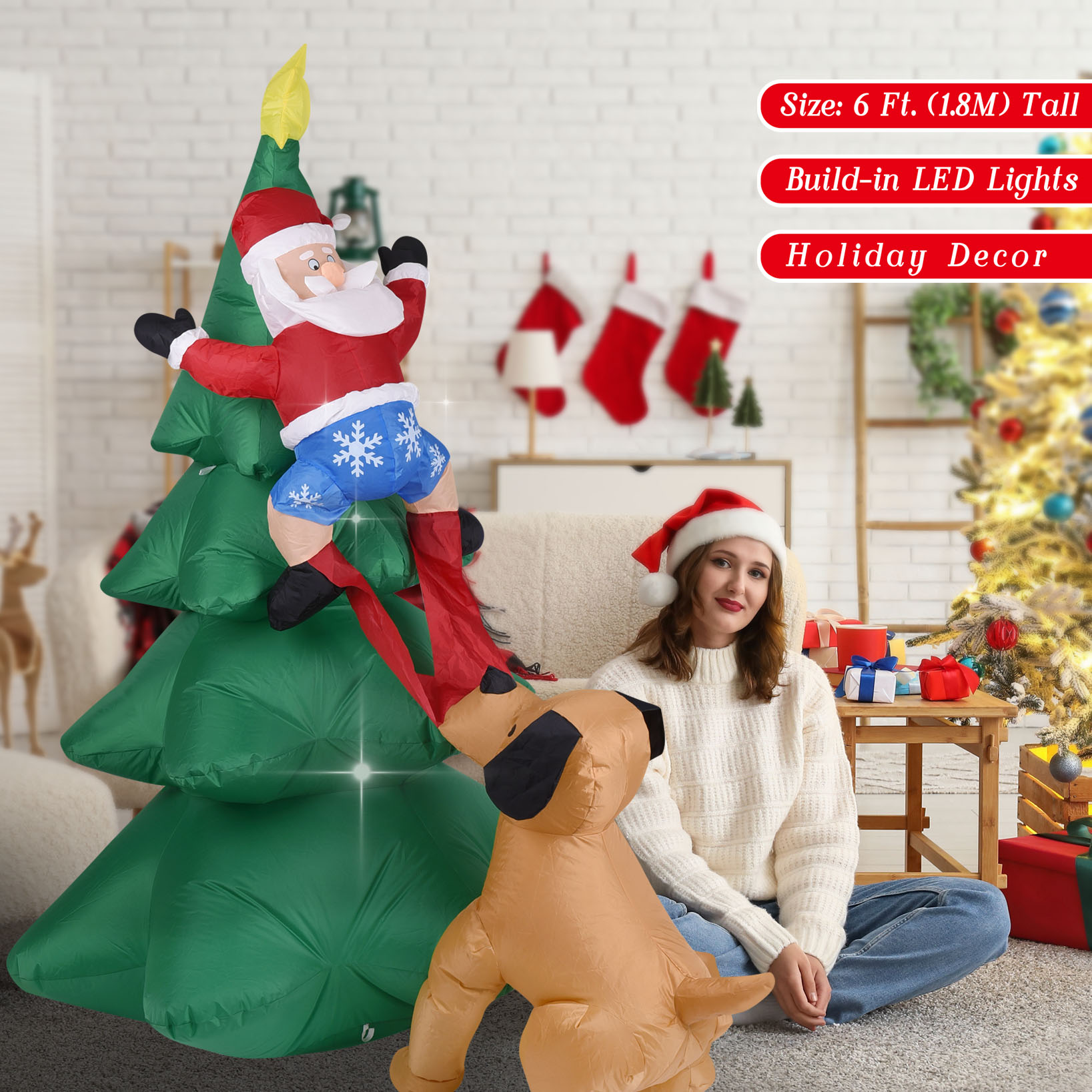 Świąteczny dmuchany pies z Mik – Outdoor Lighting Tree recenzja i cena