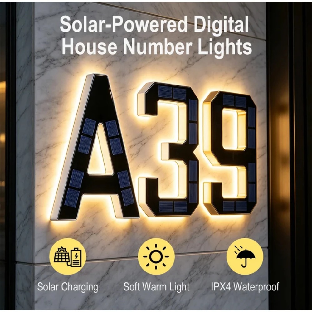 Nowy Solarny Numer Domu LED, W – Outdoor Lighting With Outlet recenzja i cena