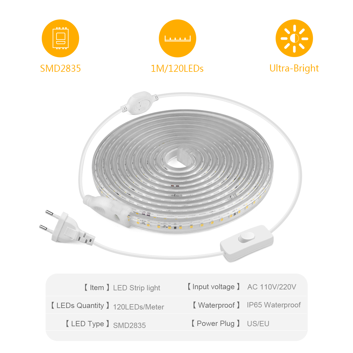 Wysoka jasność Taśma LED 2835  – Outdoor Lighting Switch recenzja i cena